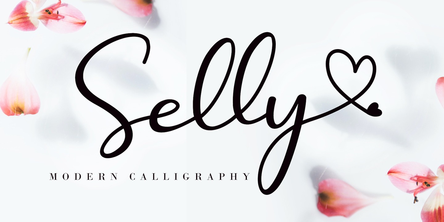 Schriftart Selly Calligraphy